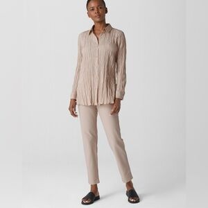 Eileen Fisher Washable Stretch Crepe Pant Slim Fit, Ankle Length minimalist